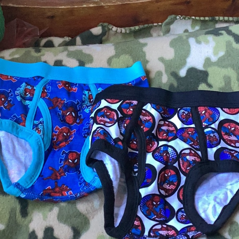 New Kids Spider-man Themed Blue and Black Briefs